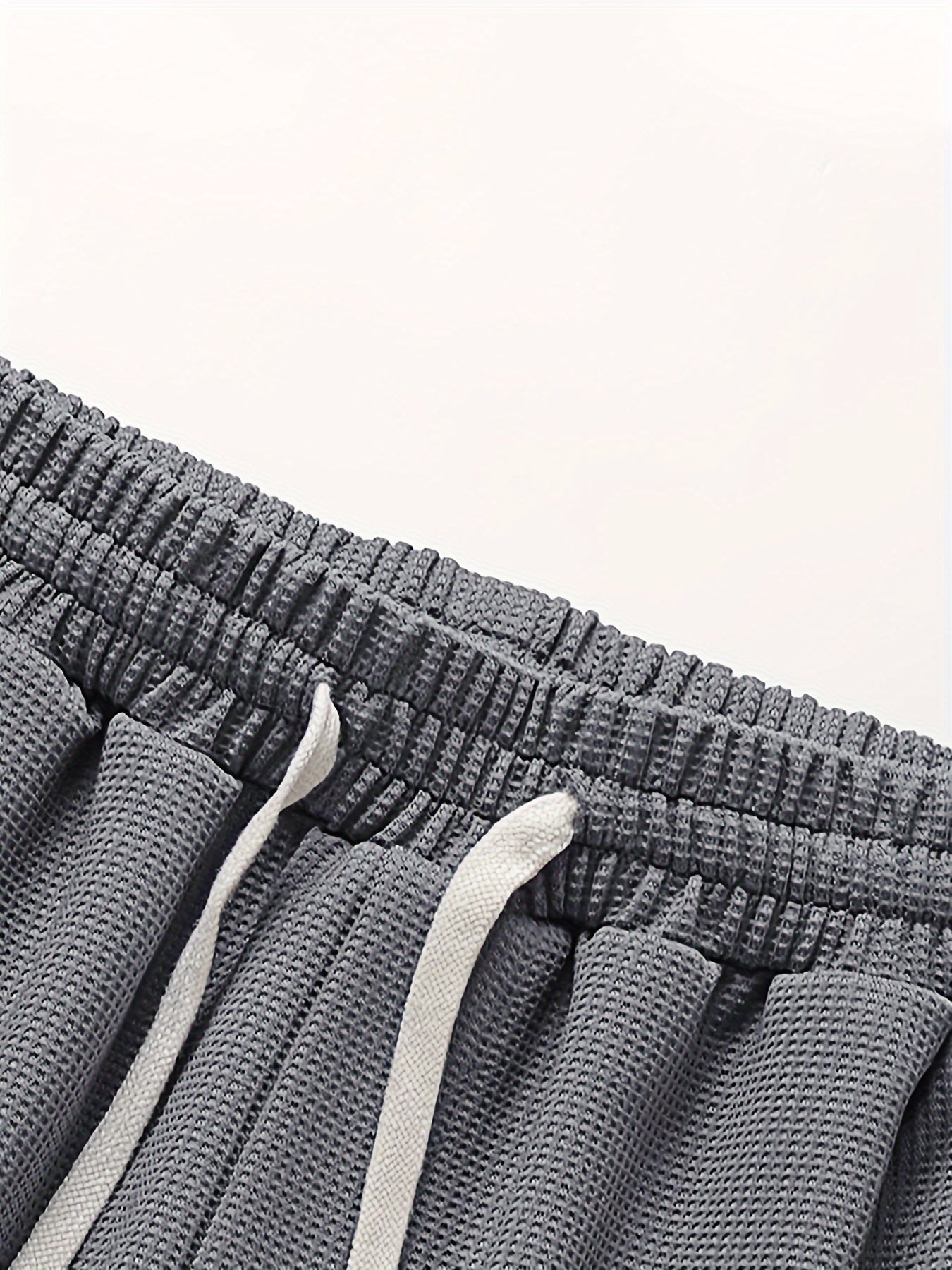 Men’s Waffle-Knit Lounge Set - T-Shirt & Shorts Fit