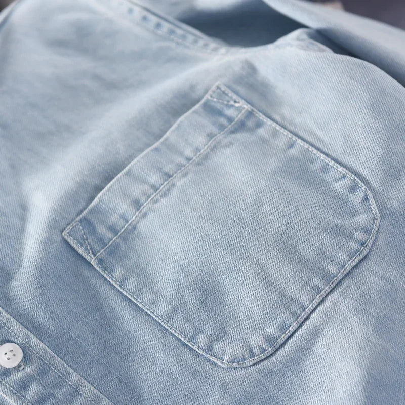 Heritage Cotton Denim Button-Down for Men