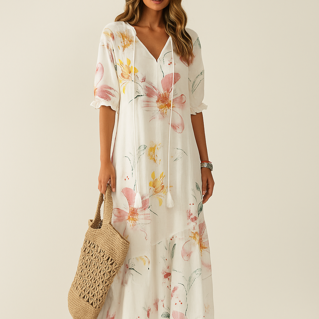 Capri Women’s Boho Maxi Dress - Figure-Flattering