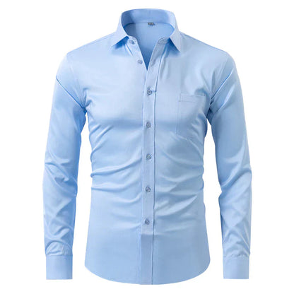 Elegant Wrinkle-Free Dress Shirt for Men