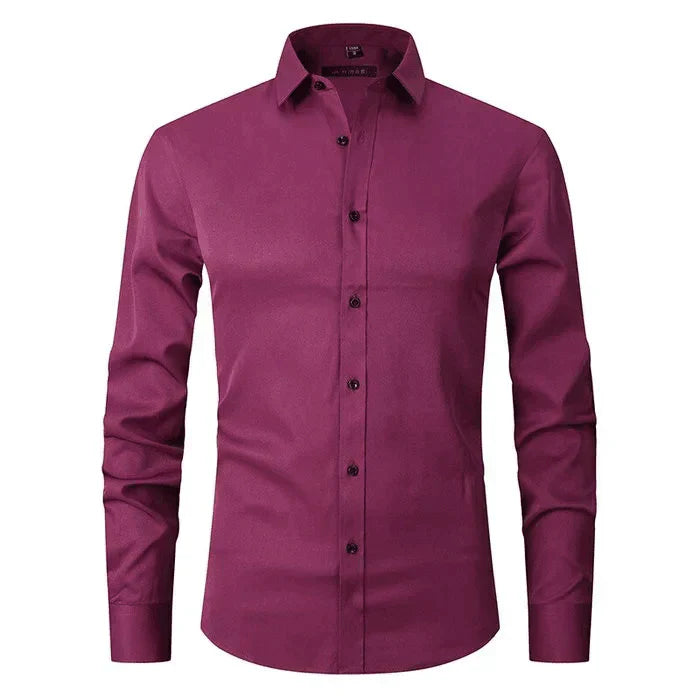 Elegant Wrinkle-Free Dress Shirt for Men