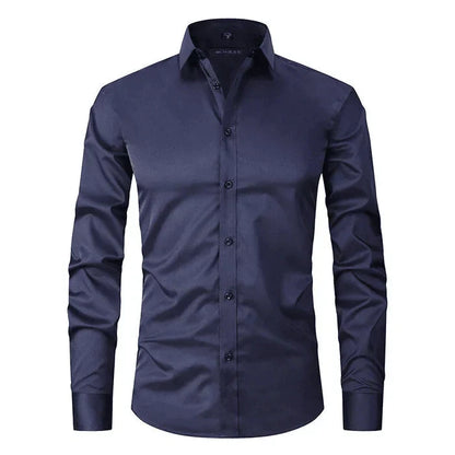 Elegant Wrinkle-Free Dress Shirt for Men