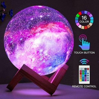 AussieMarty 3D Galaxy Moon Lamp