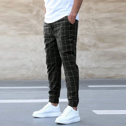 Crossmark Men’s Checkered Jogger Pants