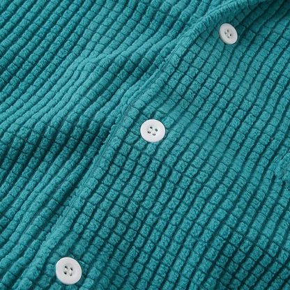 AussieMarty Bayshore Men's Waffle Button-Up Shirt