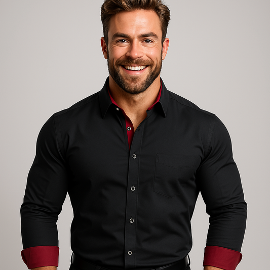 Premium Wrinkle-Free Stretch Stand-Up Collar Shirt for Men